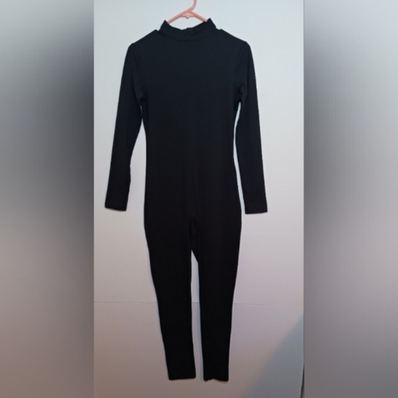 Women's One Piece Jumpsuit Long Sleeve High Neck Bodycon Tight Full length - Picture 7 of 10